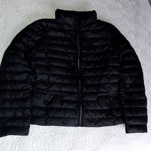 Max Mara black lightweight goose down puffer quilted jacket